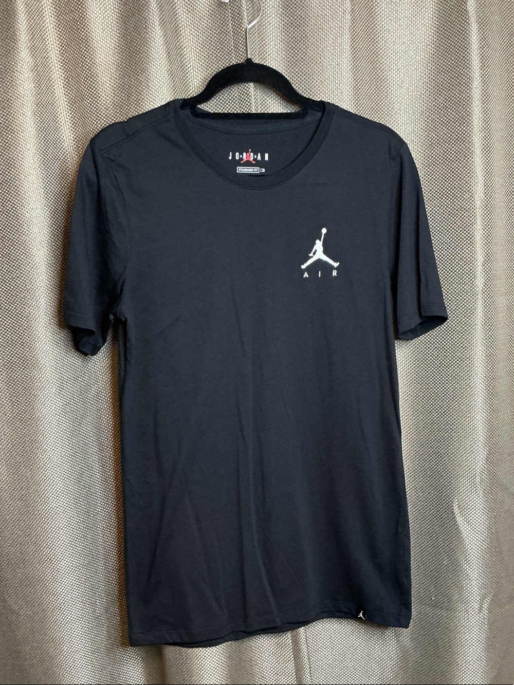 Jordan Black Short-Sleeve Tee with White Jumpman Logo